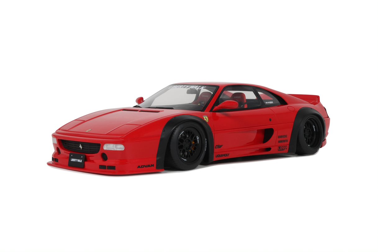 GT Spirit 1:18 Scale Resin Model, 2023 Ferrari F355 Liberty Walk - Red - GT468