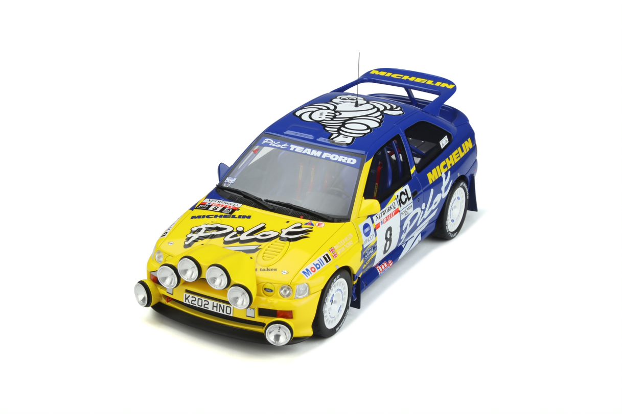 OTTO 1:18 Scale Resin Model Car - Ford Escort Cosworth Gr A #8, RAC Rally 1993, Michelin Pilot (OT994)