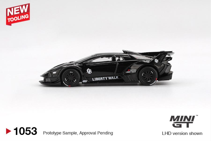Mini GT 1:64 Diecast - Lamborghini LB-Silhouette WORKS MURCIELAGO GT Evo, Black - MGT01053-L