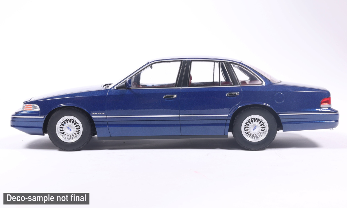 MCG 1:18 Scale Diecast - 1993 Ford Crown Victoria, Dark Blue - MCG18030