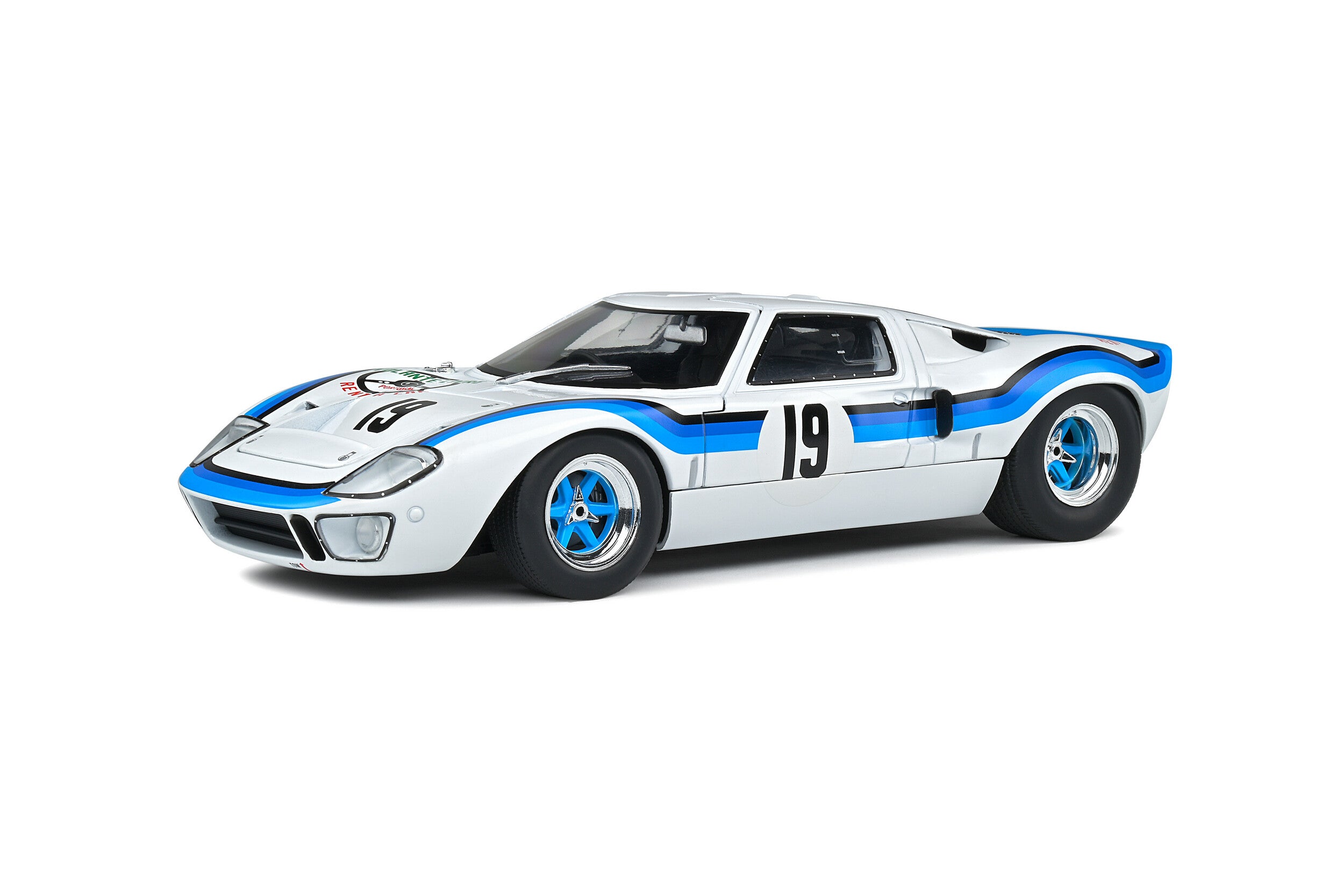 SOLIDO 1:18 Scale Diecast Model Car - 1973 Ford GT40 Mk1 - Agola Championship