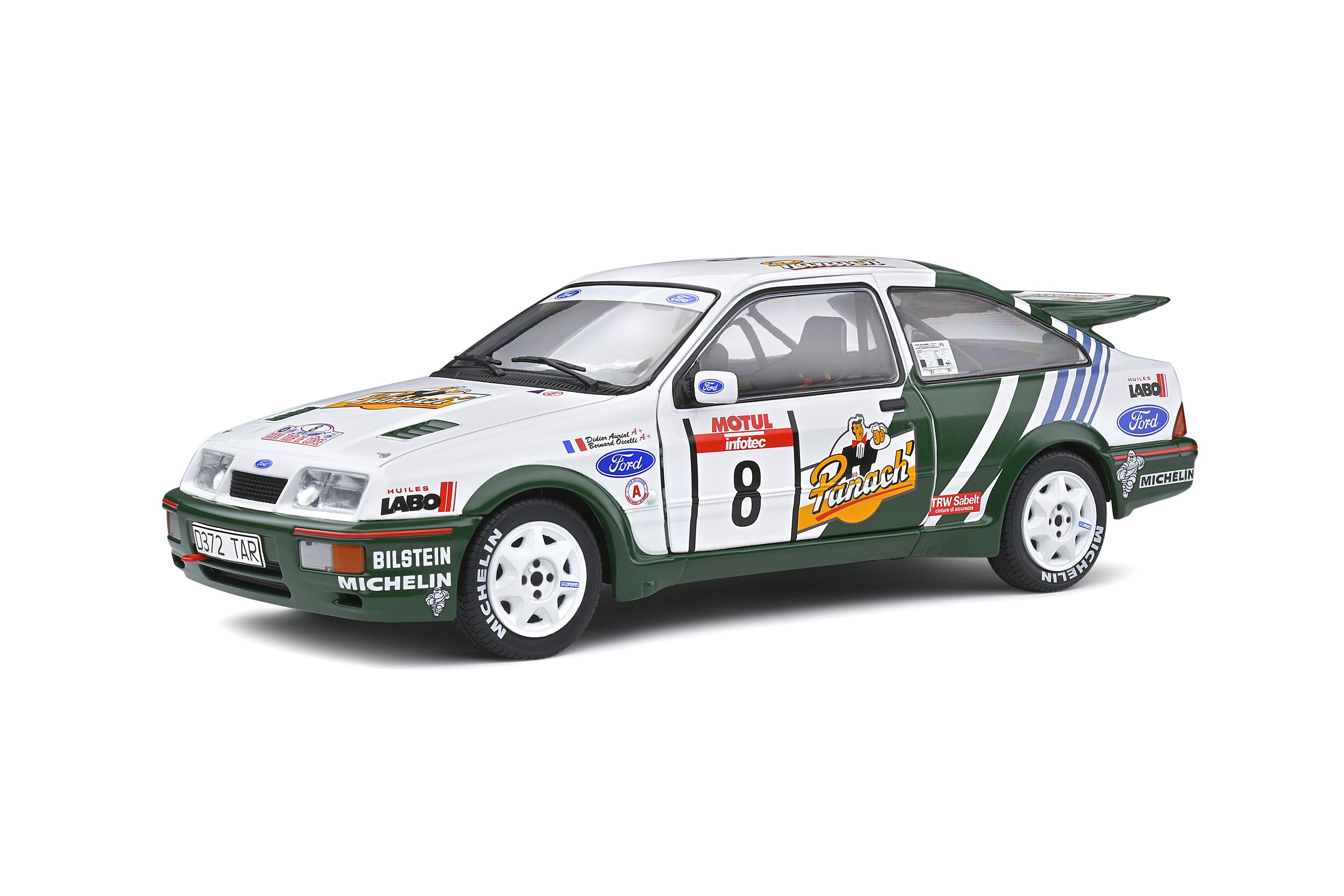 SOLIDO 1:18 Scale Diecast Model, FORD SIERRA RS COSWORTH Tour De Corse #8 1988