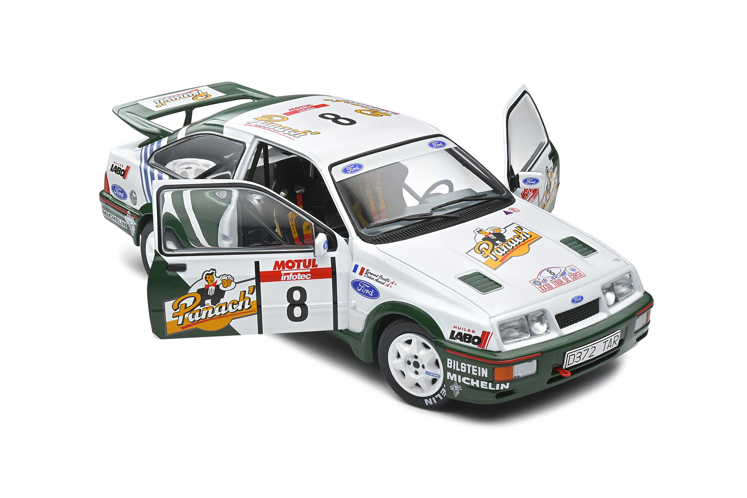 SOLIDO 1:18 Scale Diecast Model, FORD SIERRA RS COSWORTH Tour De Corse #8 1988