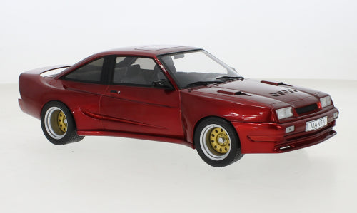 MCG 1:18 Scale Diecast Model Car -  Opel Manta B Mattig, Metallic Red