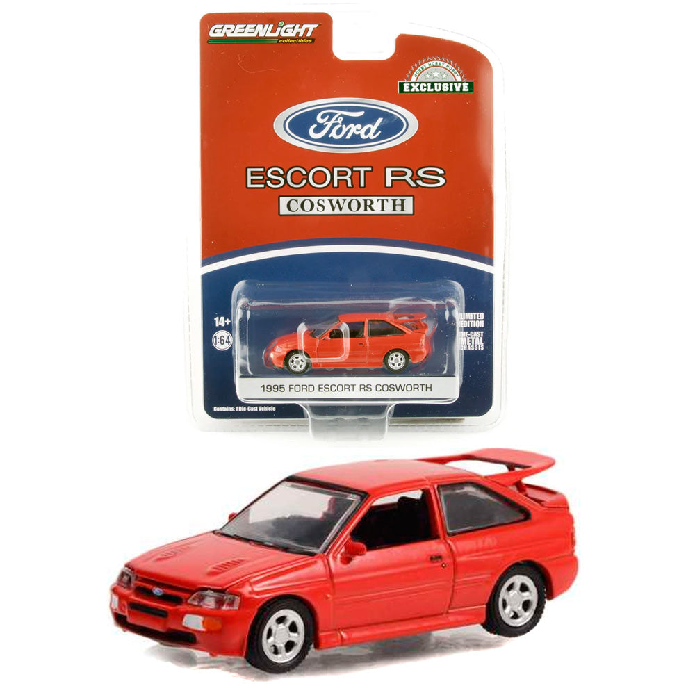 1:64 Greenlight 1995 Ford Escort RS Cosworth - Radiant Red