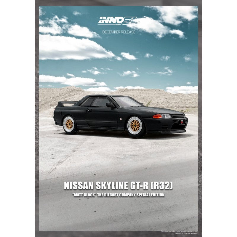 INNO64 1:64 Nissan Skyline GT-R (R32) Limited Edition, Matt Black