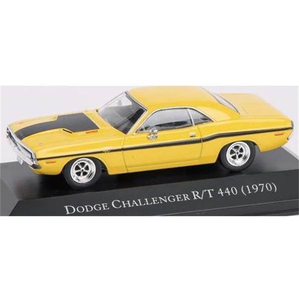MAG 1:43 Scale Diecast Model Car - Dodge Challenger R/T 440 (1970) - Yellow - PP04