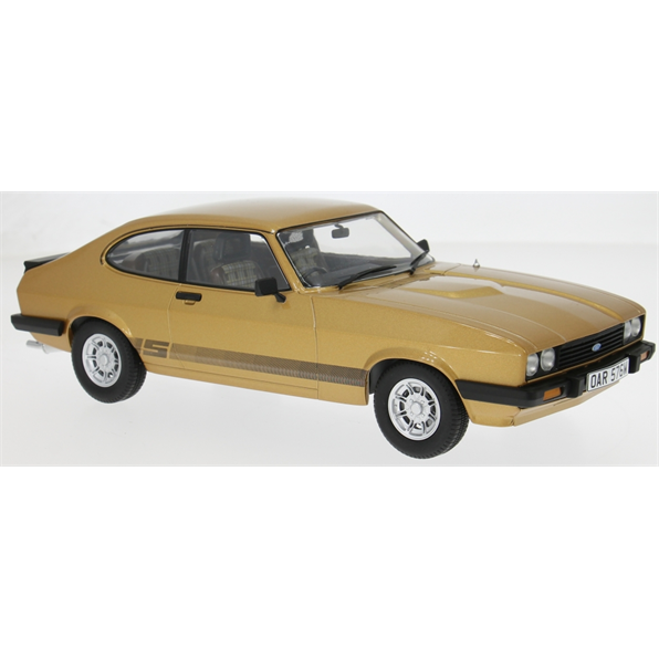 MCG 1:18 Scale Diecast - Ford Capri Mk III (RHD UK Exclusive - The Professionals) , Gold - MCG18798