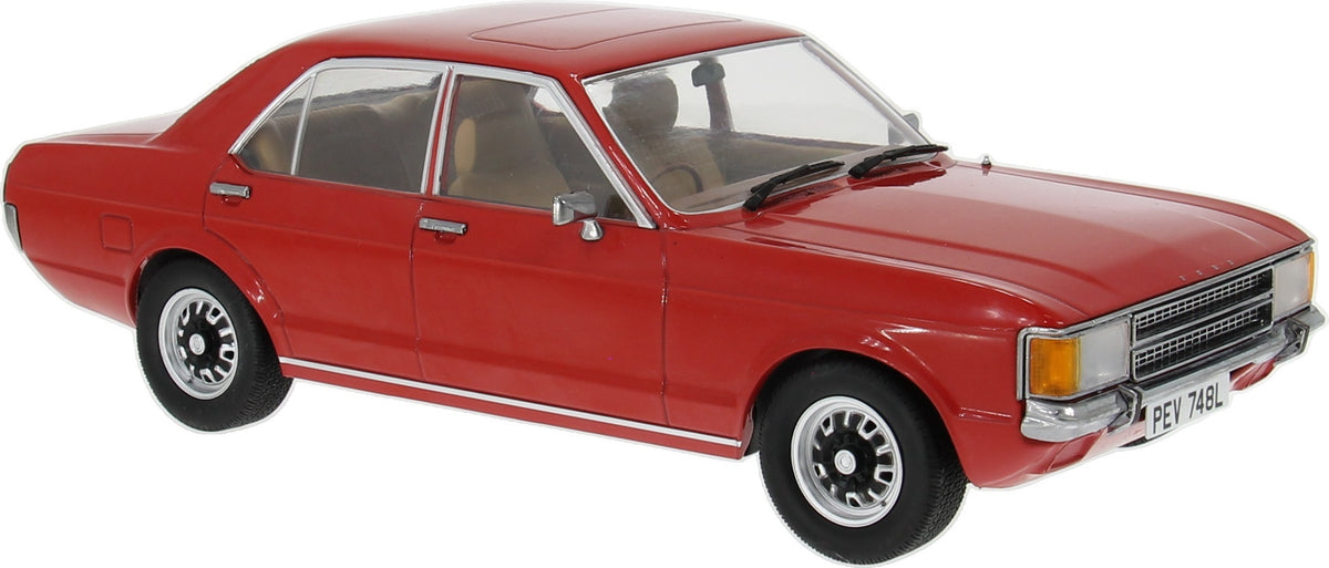 MCG 1:18 Scale Diecast - 1973 Ford Consul (RHD UK EXCLUSIVE), Red - MCG18829