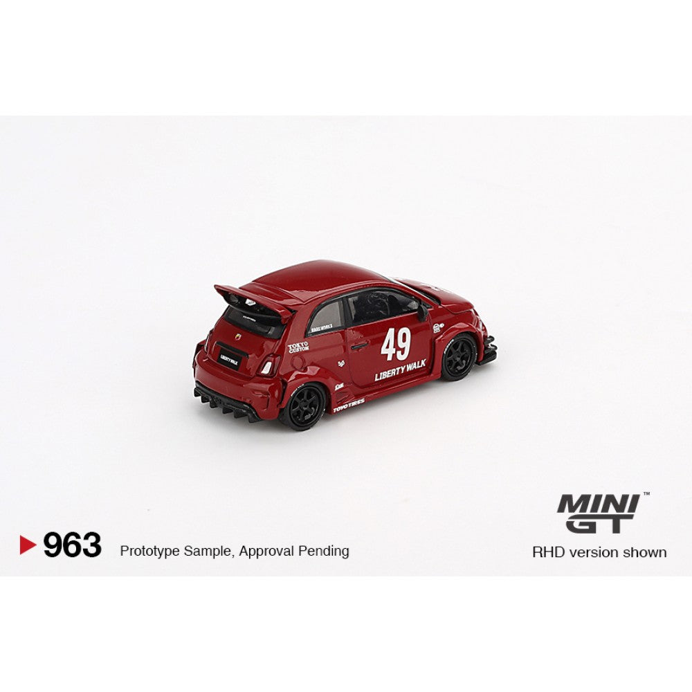 Mini GT 1:64 Diecast - FIAT ABARTH 595 LB-WORKS X ABAS WORKS, RED (RHD) - MGT00963-R
