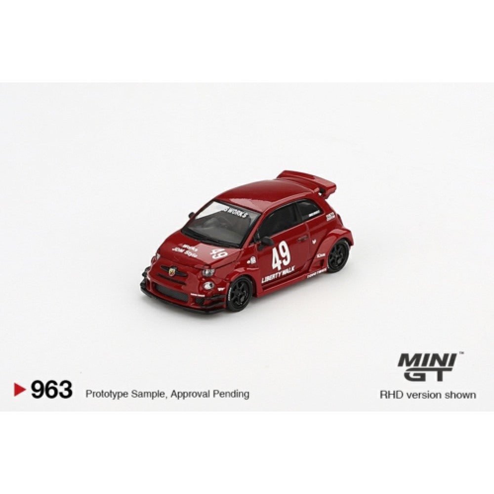 Mini GT 1:64 Diecast - FIAT ABARTH 595 LB-WORKS X ABAS WORKS, RED (RHD) - MGT00963-R