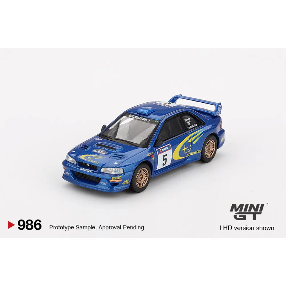 Mini GT 1:64 Diecast - SUBARU IMPREZA WRC99 1999 RALLY AUSTRALIA WINNER NO.5 (LHD) AUSTRALIA EXCLUSIVE - MGT00986-L