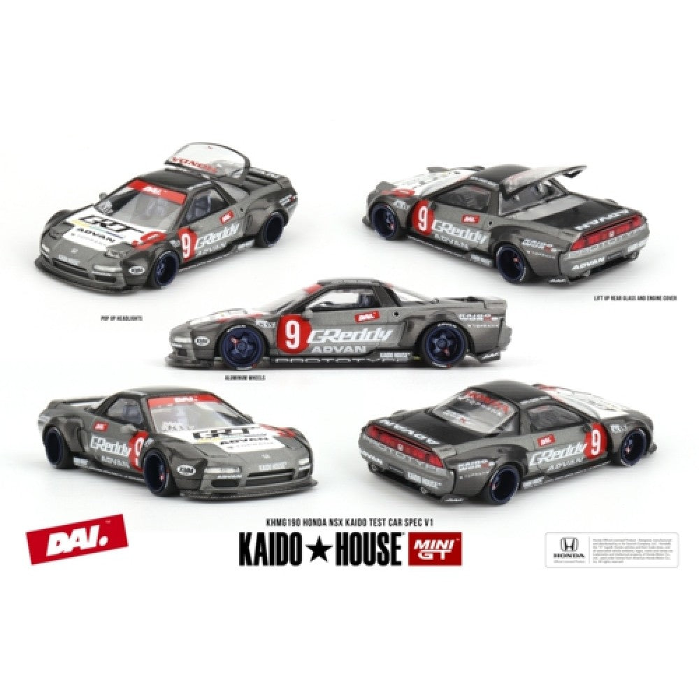 Mini Gt Kaido House 1:64 Honda NSX Kaido Test Car Spec V1, Silver - KHMG190