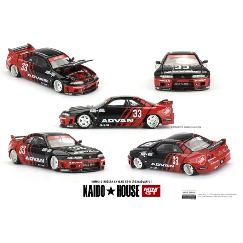 Mini GT 1:64 Kaido House - Nissan Skyline GT-R (R33) Kaido Works Advan V1 - KHMG191