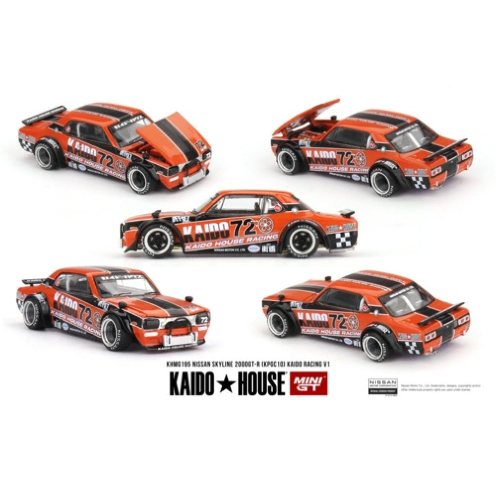 Mini GT 1:64 Kaido House - Nissan Skyline GT-R 2000 GT-R(KPGC10) Kaido Racing V1 - KHMG195
