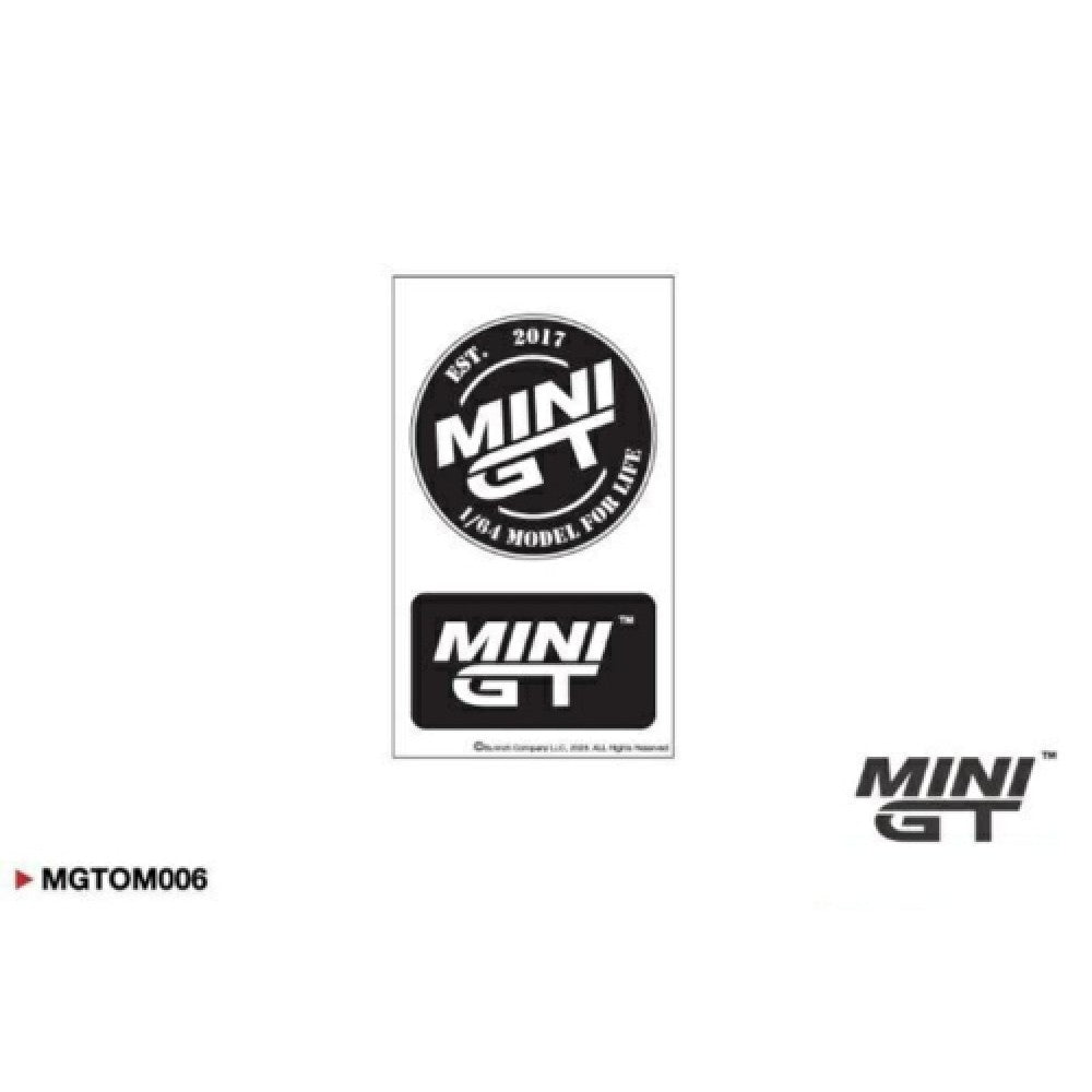 MINI GT - BLACK LOGO STICKER SET (8x13.8cm) - MGTOM006