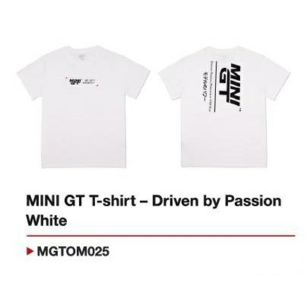 MINI GT T-SHIRT - DRIVEN BY PASSION - WHITE - Medium/Large/X-Large/XX-Large - MGTOM025