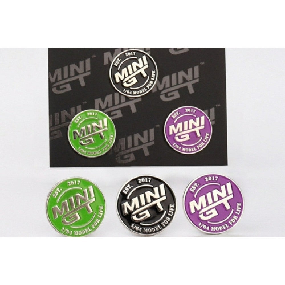 MINI GT METAL EMBLEM SET - BLACK/PURPLE/GREEN - MGTOM034