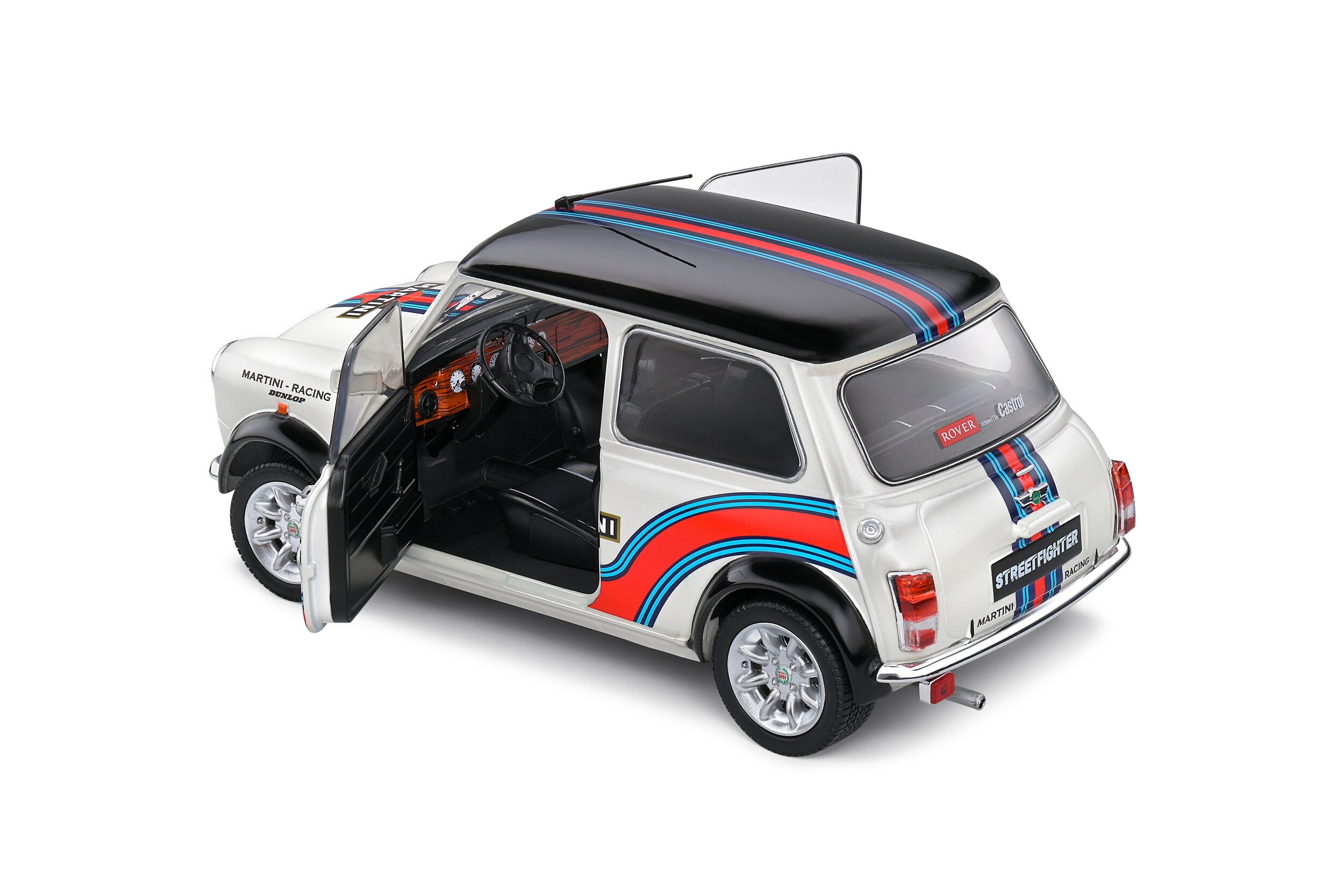 SOLIDO 1:18 Scale Min Cooper Sport Evocation Martini 1998