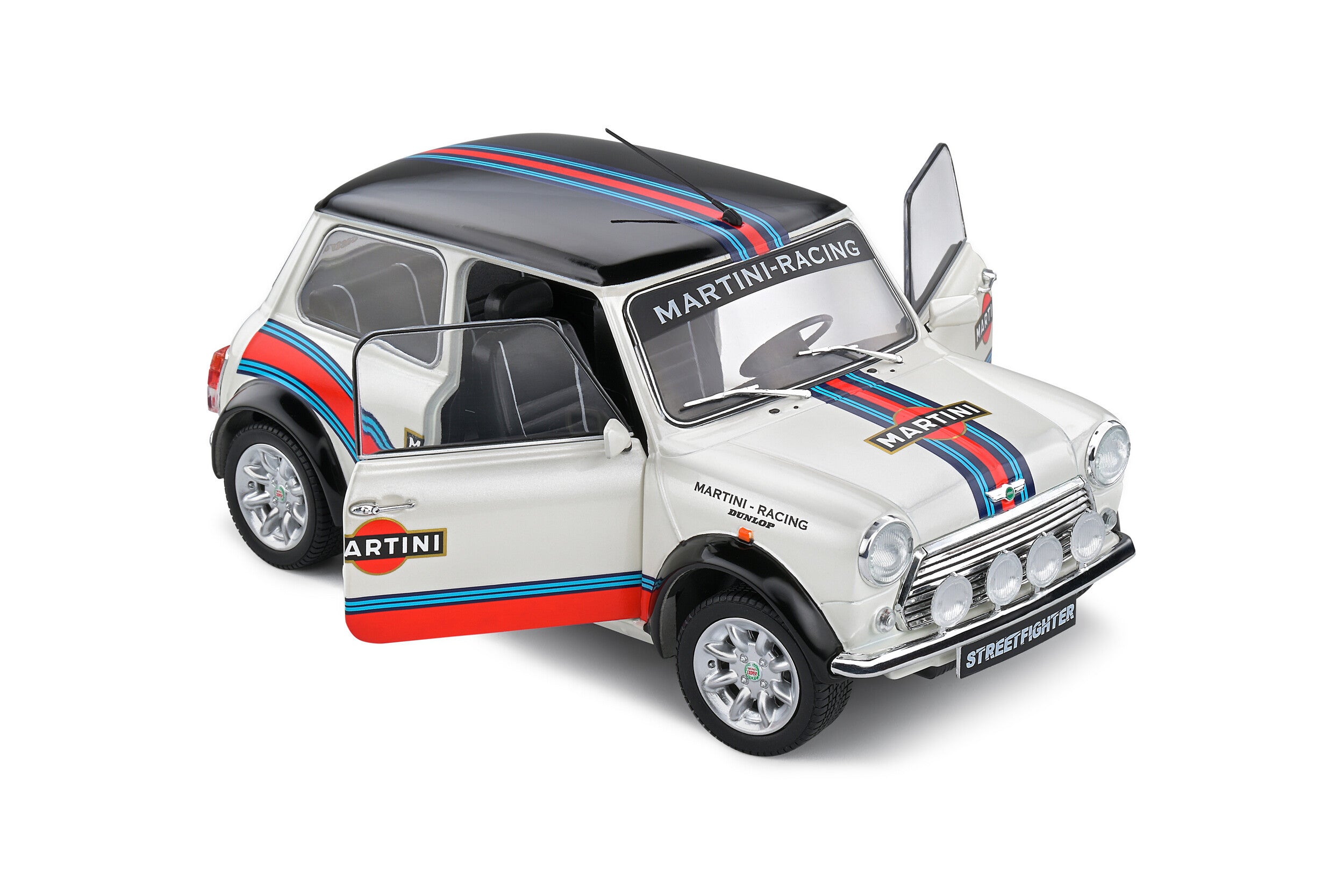 SOLIDO 1:18 Scale Min Cooper Sport Evocation Martini 1998