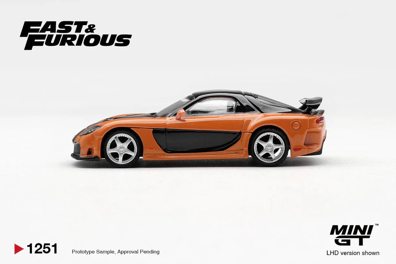 Mini GT 1:64 Diecast - Mazda RX-7 VeilSide Fortune The Fast and the Furious Tokyo Drift, Han Seoul-Oh - Mini GT - MGT01251-BL