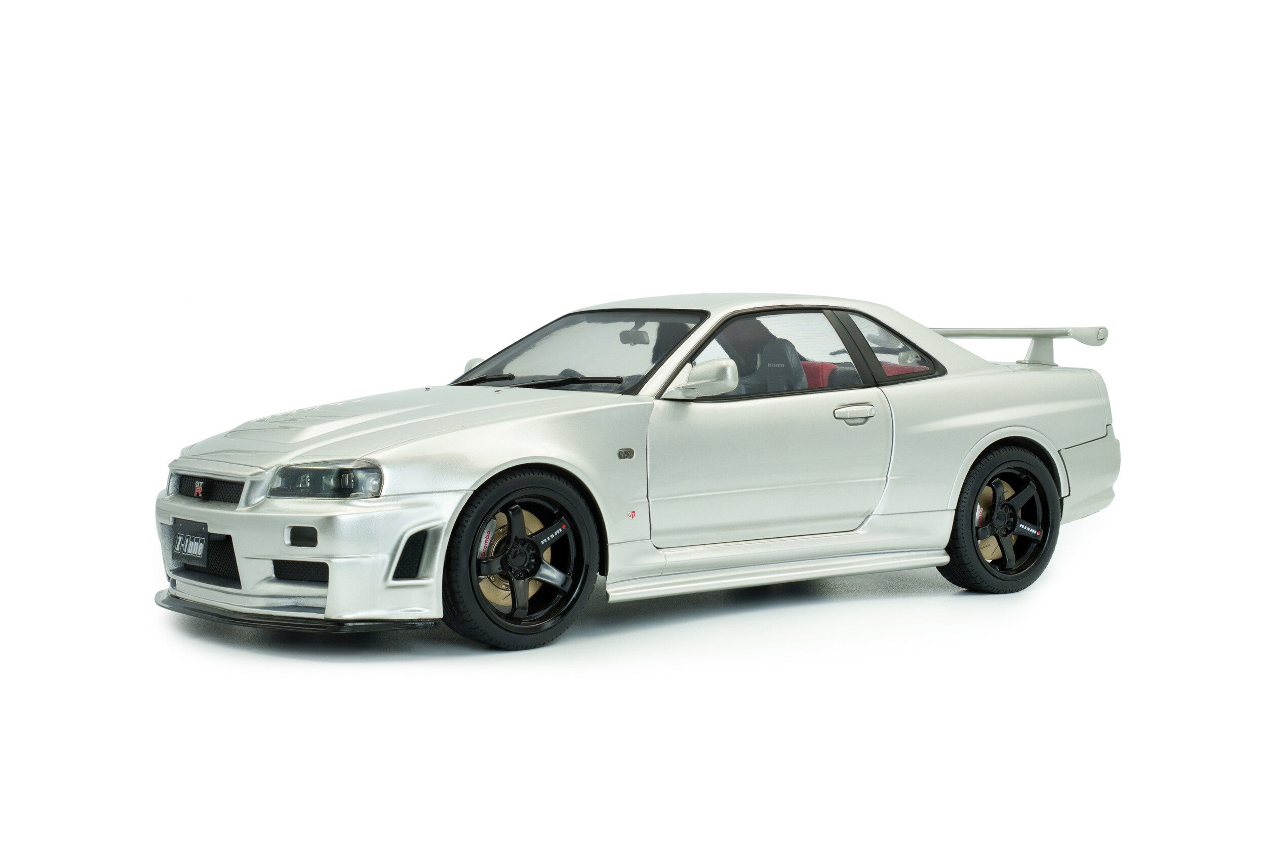 SOLIDO 1:18 Scale Diecast, 1999 Nissan Skyline (R34) GT-R Z Tune, Silver - S1804312