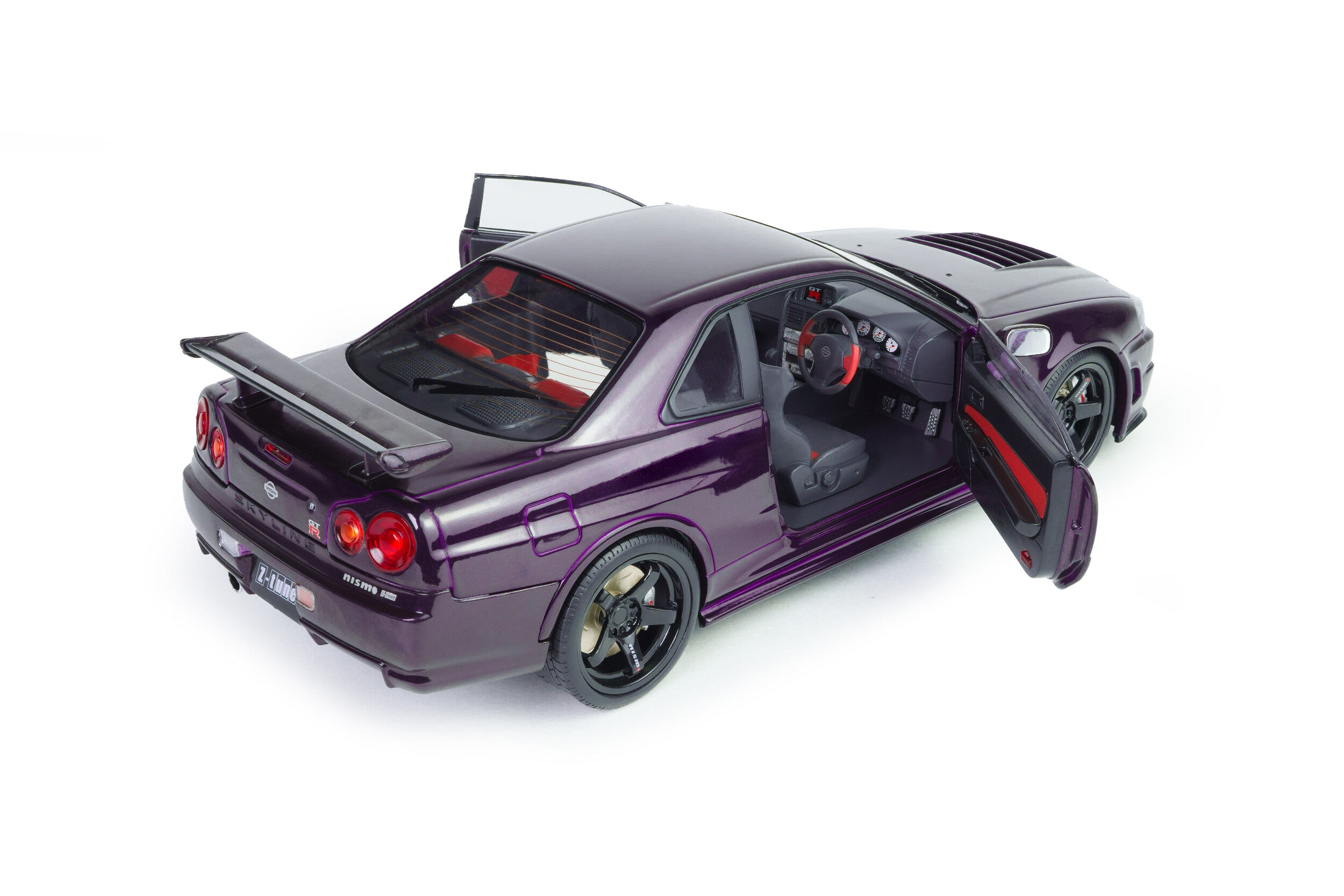 SOLIDO 1:18 Scale Diecast, 1999 Nissan Skyline (R34) GT-R Z Tune, Midnight Purple - S1804311