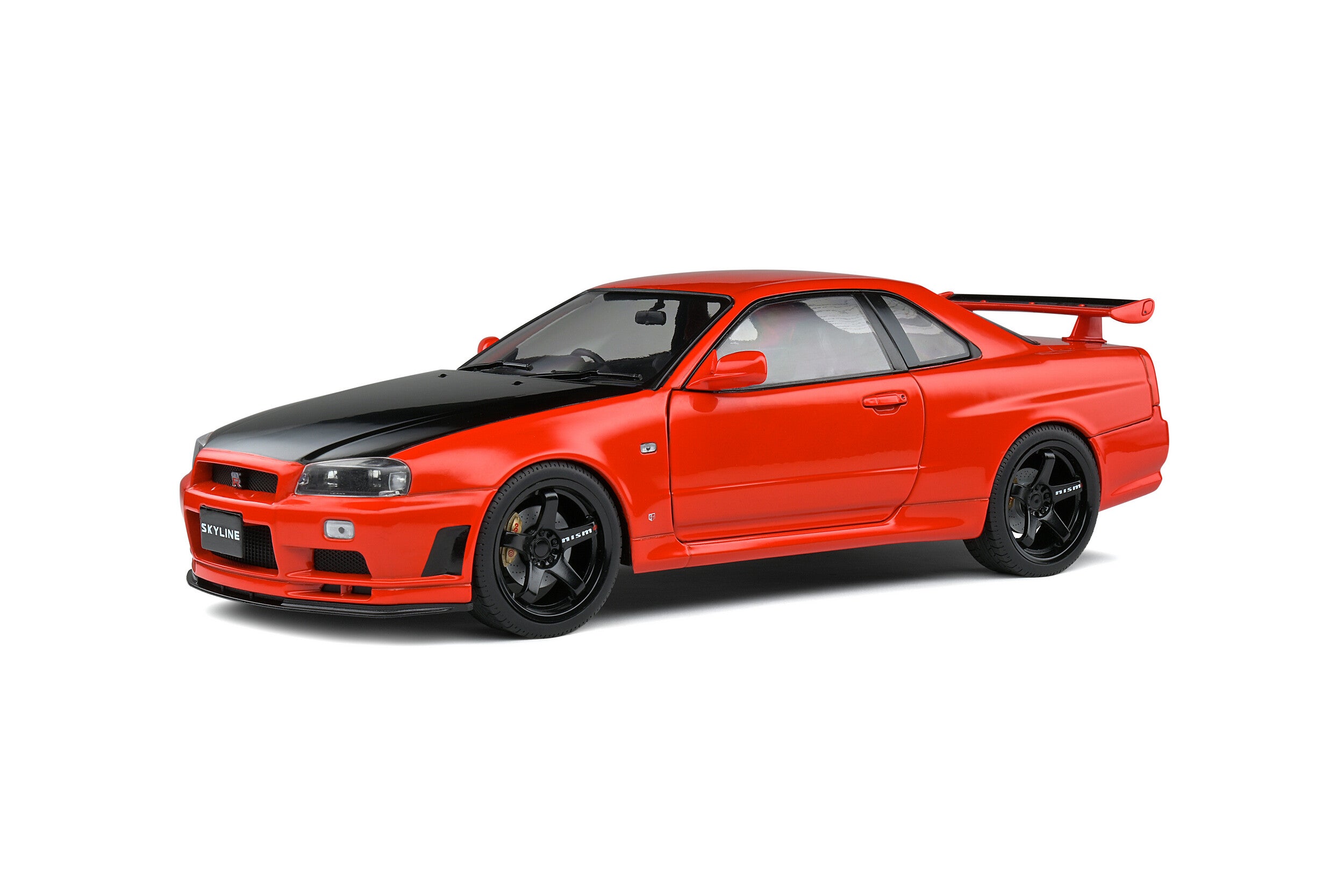 SOLIDO 1:18 Scale Diecast Model Car, Nissan Skyline GT-R (R34) in Active Red