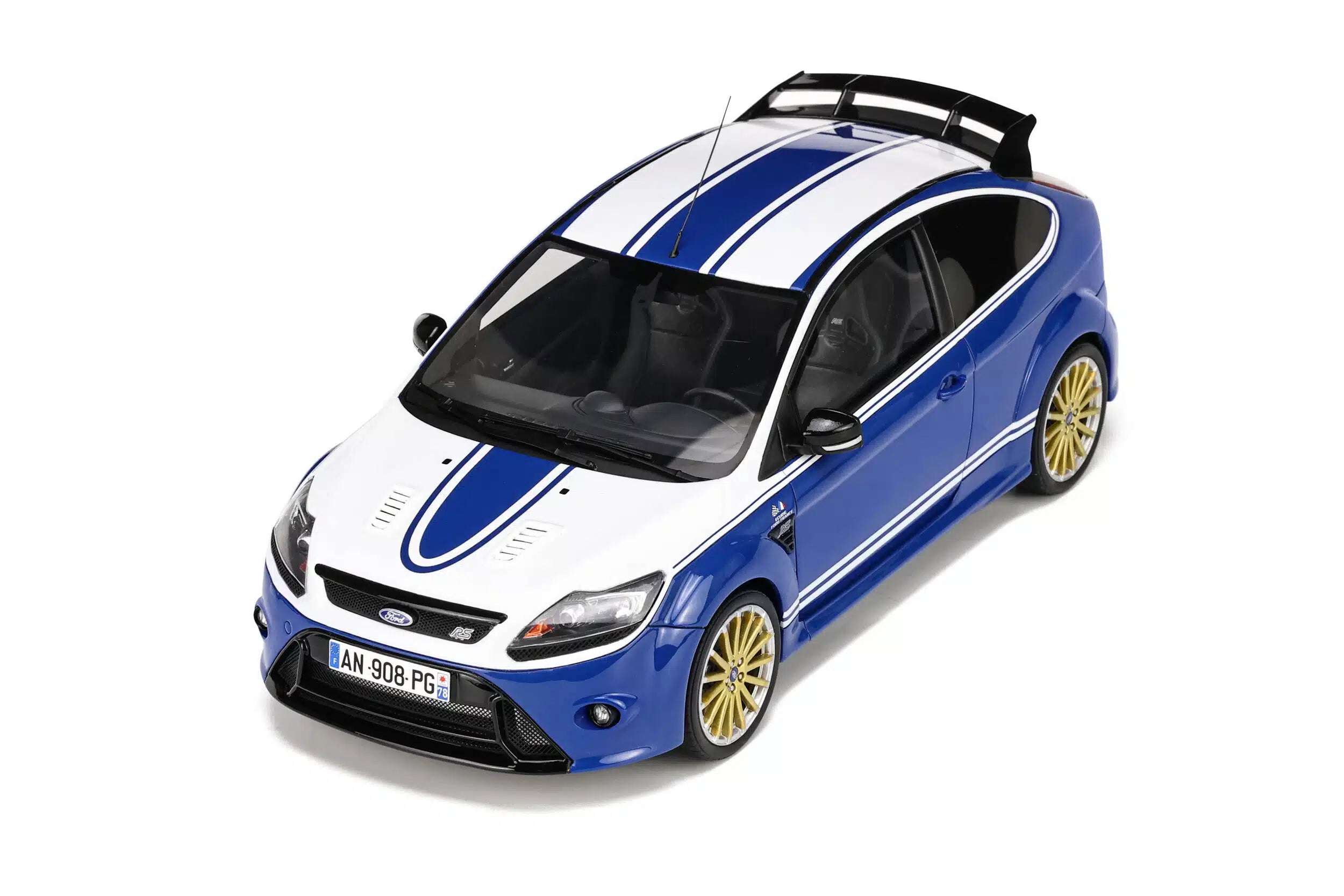 OTTO 1:18 Scale Resin Model Car - Ford Focus RS MK2 - Le Mans - Blue/White (OT1010)