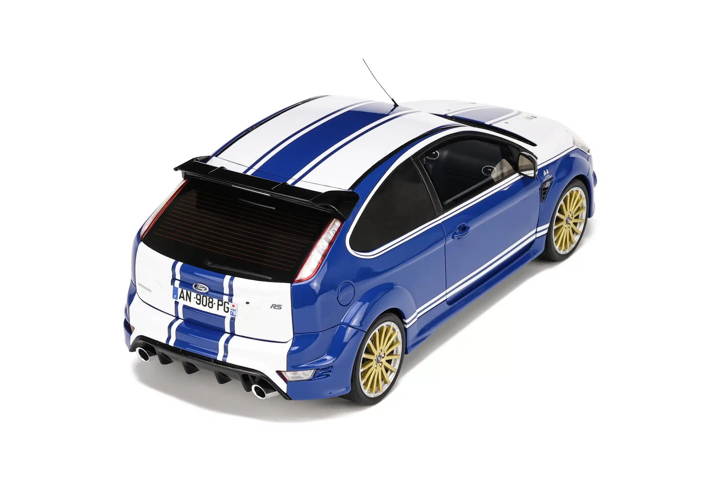 OTTO 1:18 Scale Resin Model Car - Ford Focus RS MK2 - Le Mans - Blue/White (OT1010)