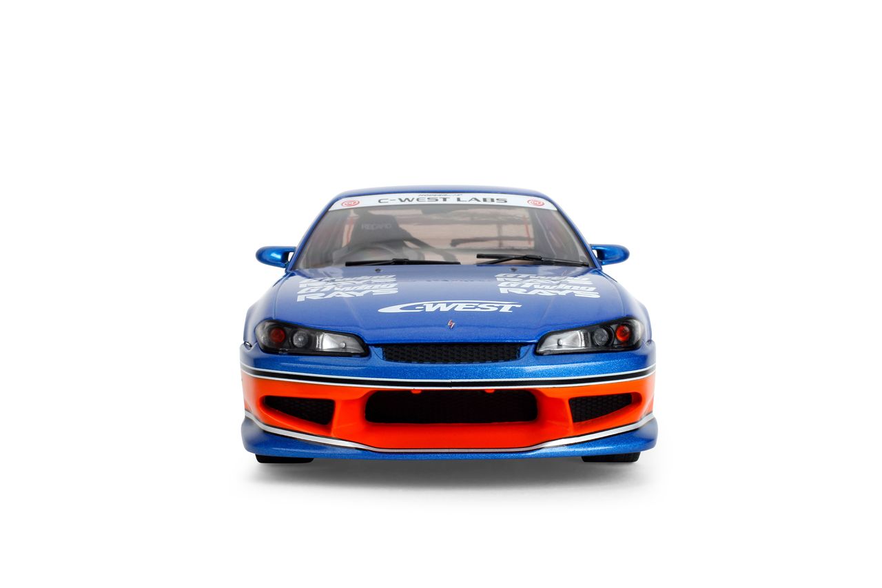 Jada Diecast - 1:18 Sean's NISSAN SILVIA (S15) SPEC-S MONA LISA 1999 - FAST & FURIOUS III TOKYO DRIFT - BLUE/ORANGE - 37772