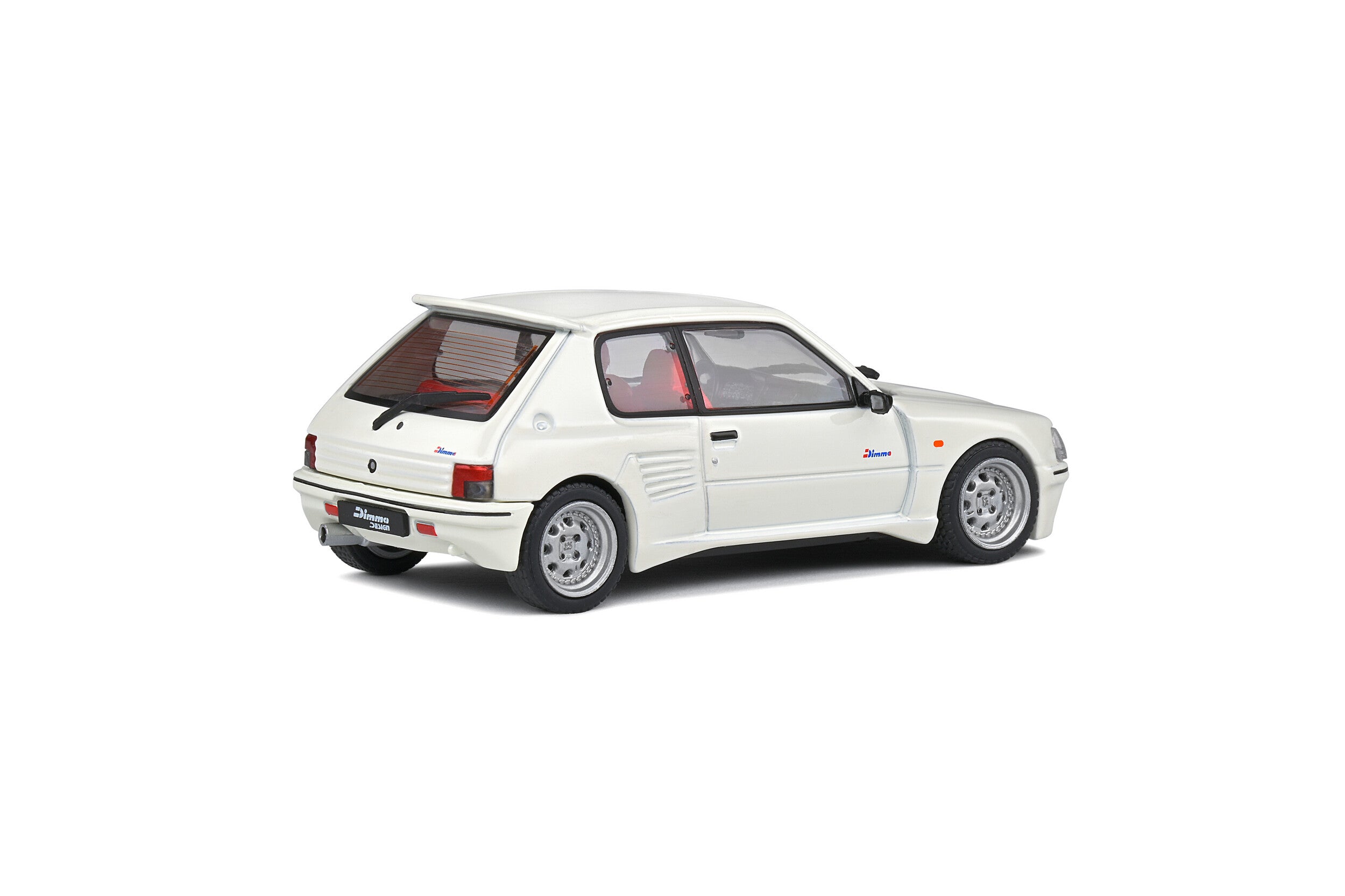 SOLIDO 1:43 Diecast - 1989 Peugeot 205 GTi with Dimma Bodykit, White - S4310801