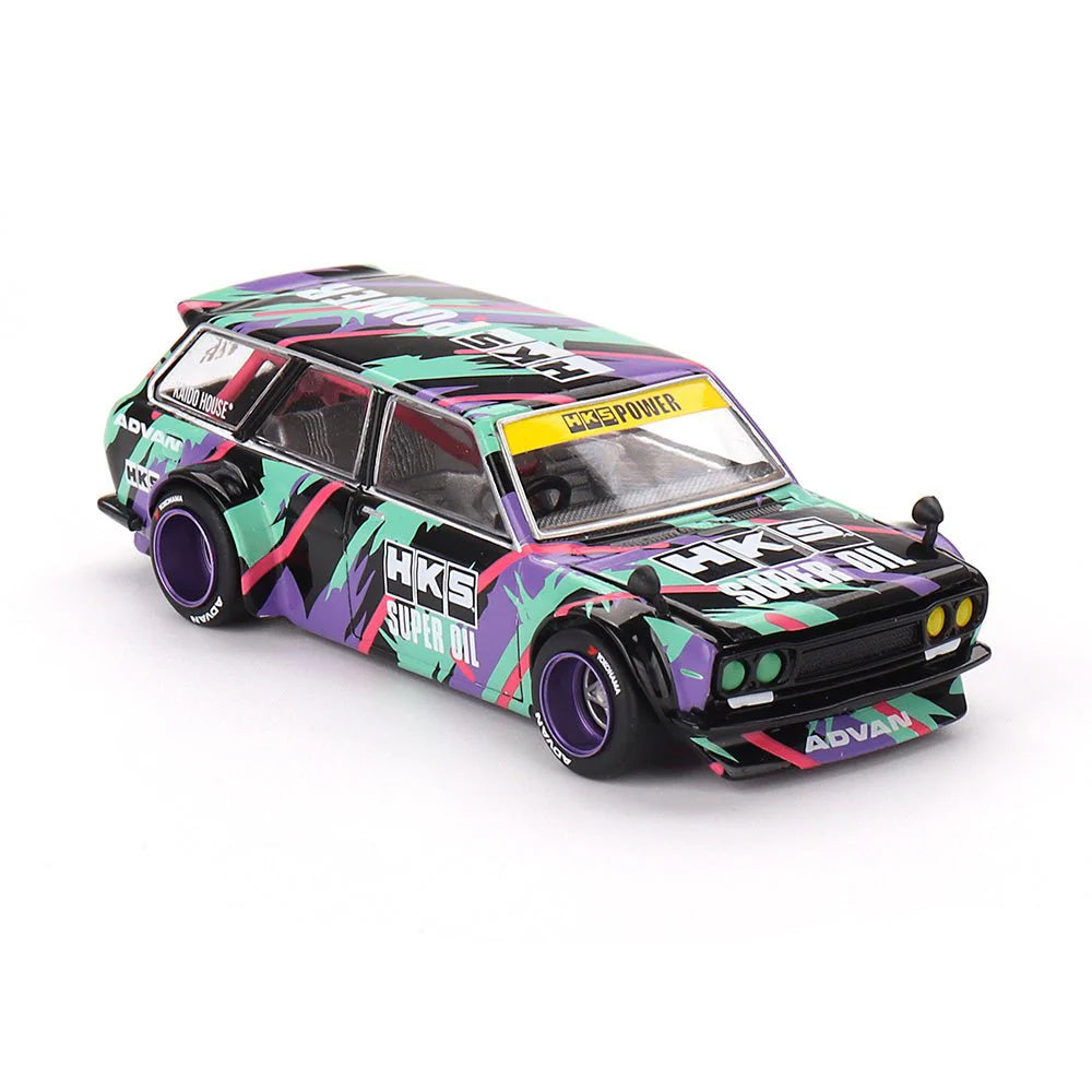 Mini GT 1:64 Scale Kaido House Datsun Kaido 510 Wagon HKS V1 - KHMG144