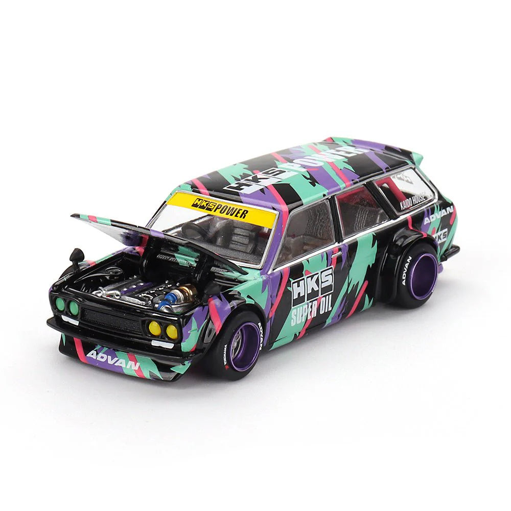 Mini GT 1:64 Scale Kaido House Datsun Kaido 510 Wagon HKS V1 - KHMG144