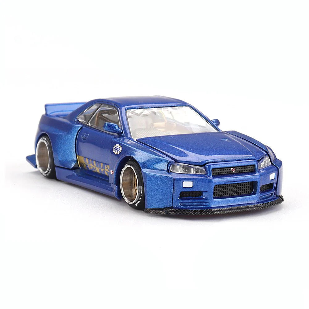 Mini Gt Kaido House 1:64 Nissan Skyline GT-R (R34) V2 Aero Shinjuku V2 - MGTKH158