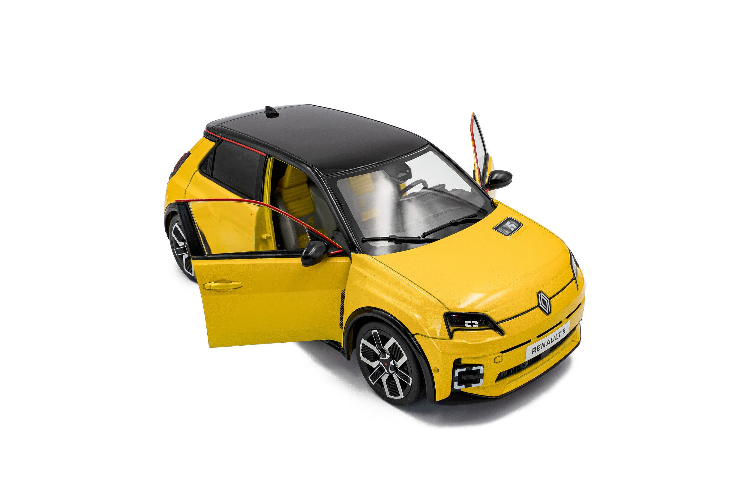 SOLIDO 1:18 Diecast - 2024 Renault 5 E-Tech in Yellow Pop - S1812602