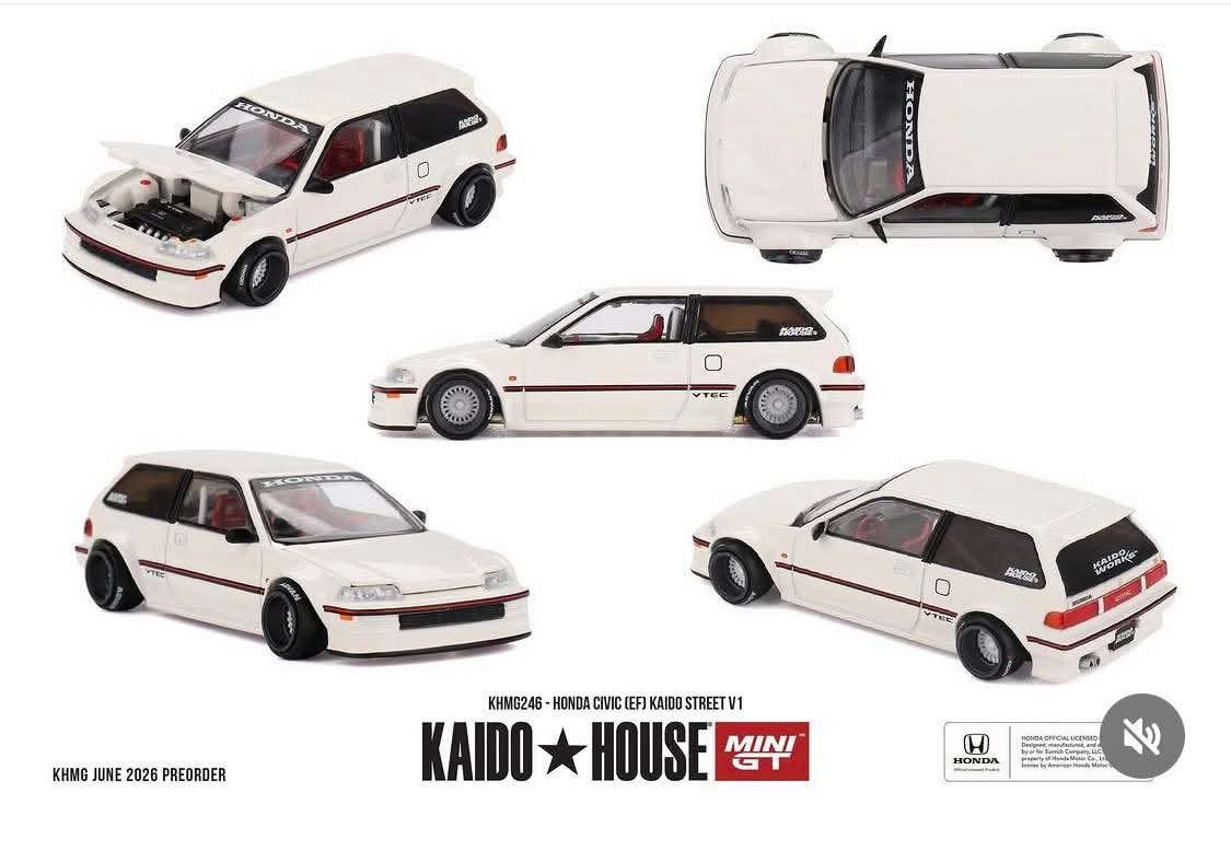 Mini GT 1:64 Kaido House - Honda Civic (EF) Kaido Street V1 - KHMG246