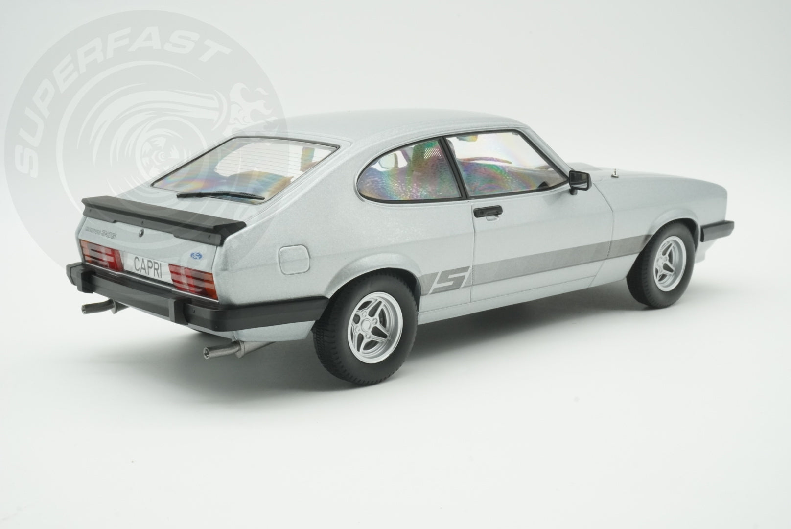 MCG 1:18 Scale Diecast - Ford Capri Mk III (LHD), Silver - MCG18398