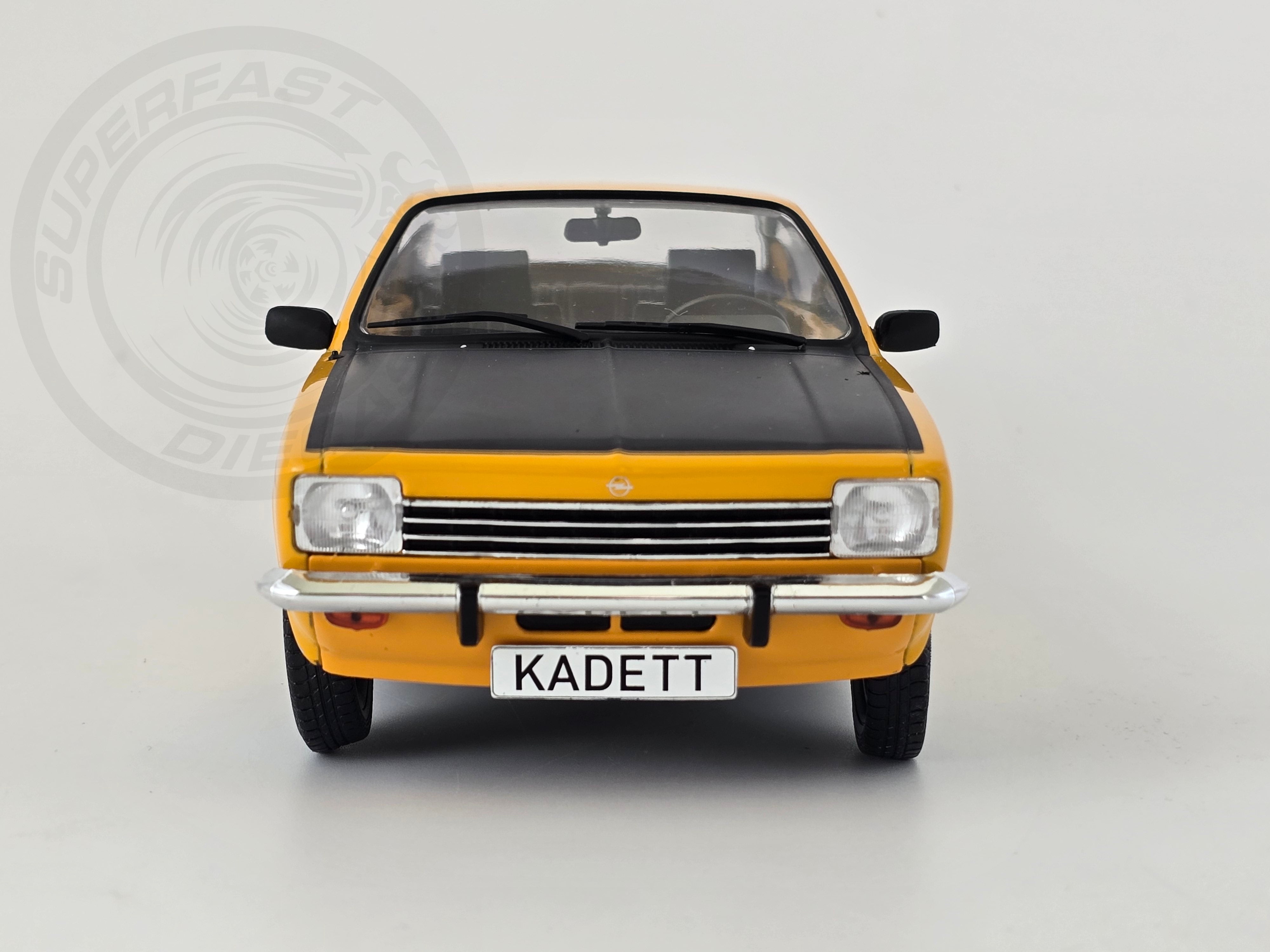 MCG 1:18 Scale Diecast Model Car - 1977 Opel Kadett C Coupe 1.2SR, Yellow