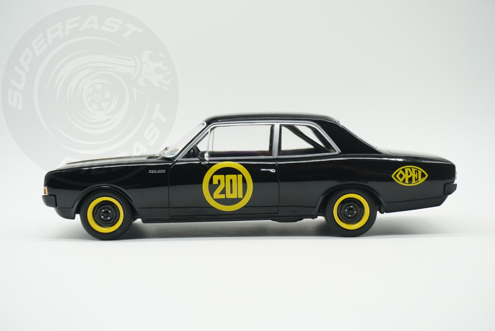 MCG 1:18 Scale Diecast - 1967 Opel Rekord C, Black - MCG18560