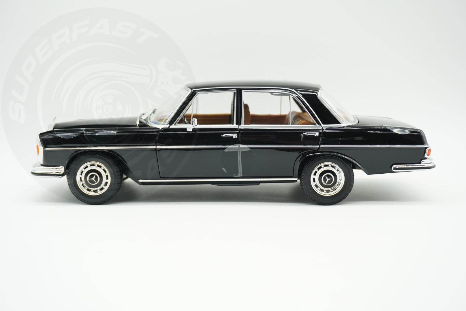 Norev 1:18 Scale Diecast Car - 1968 Mercedes Benz 280 SE, Type W108, Black - 183360
