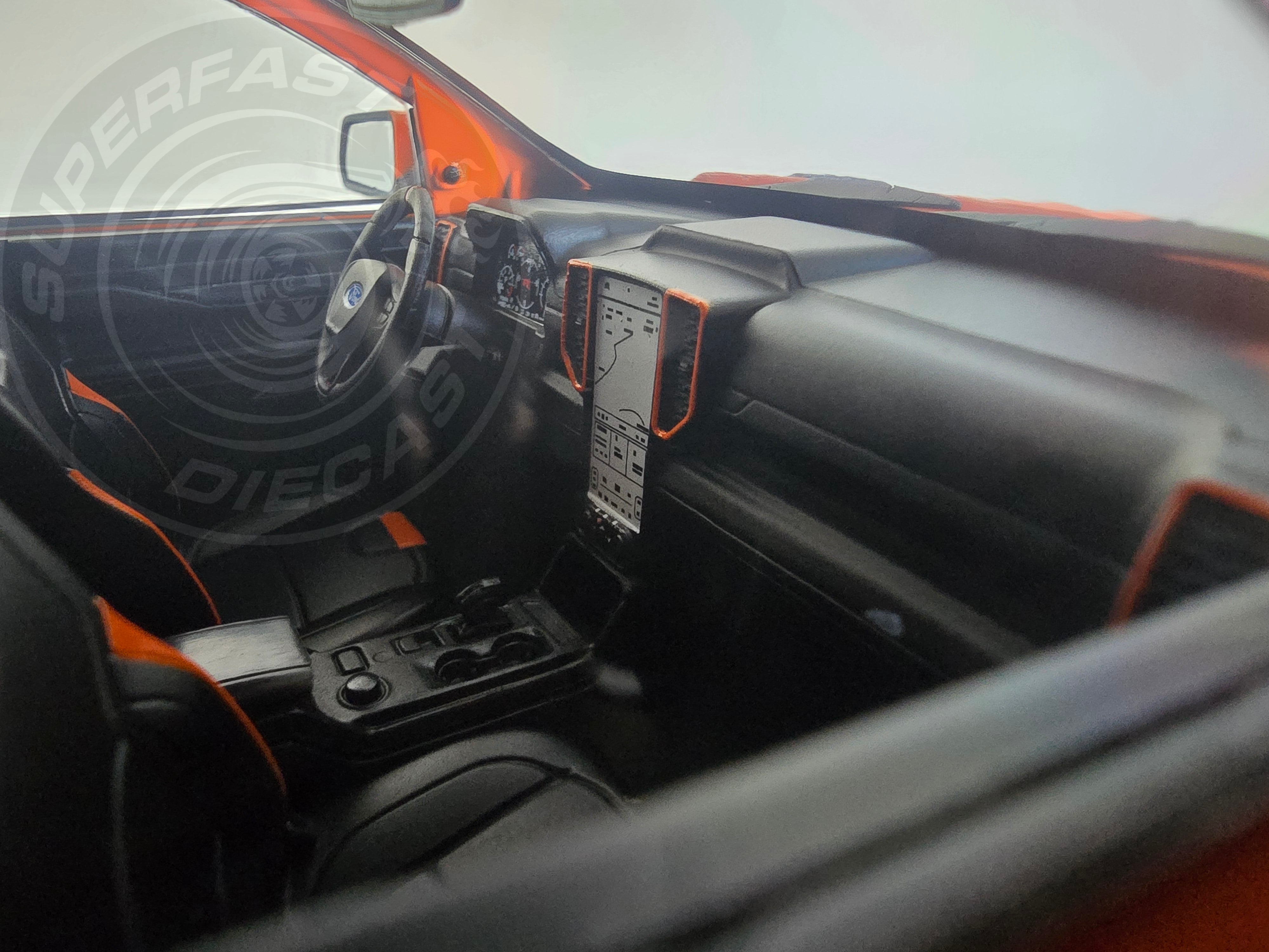 MCG 1:18 Scale Diecast Model Car - 2023 Ford Ranger Raptor, Orange