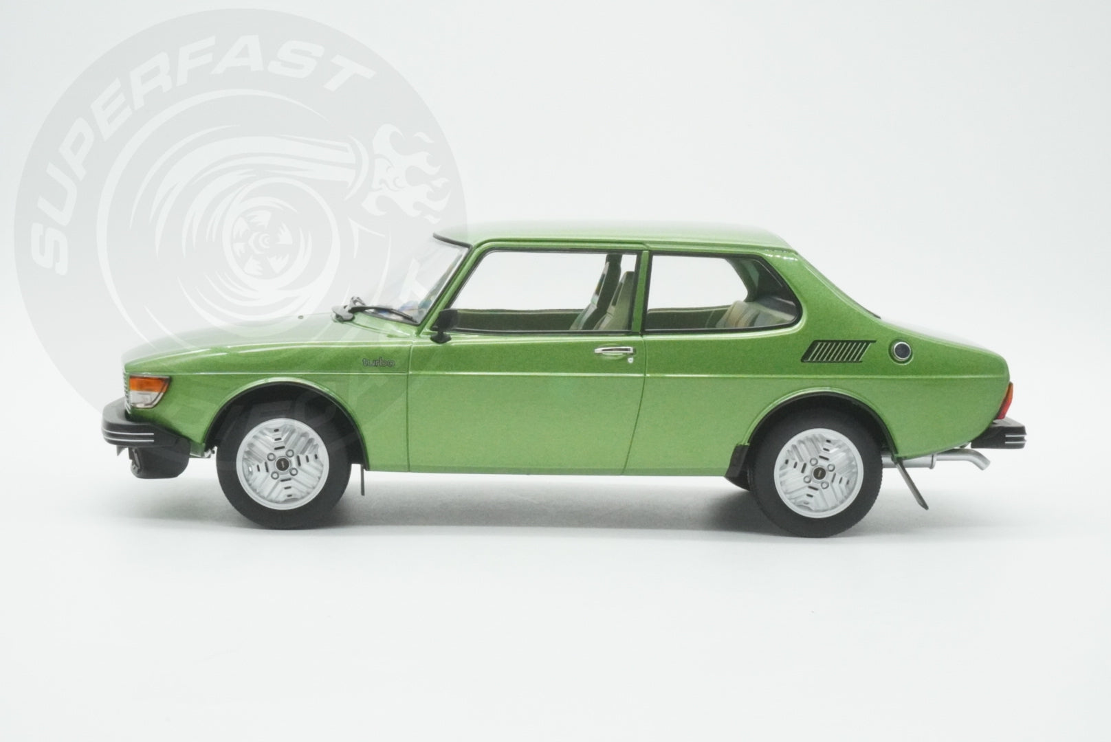 MCG 1:18 Scale Diecast - 1977 Saab 99 Turbo, Green - MCG18440
