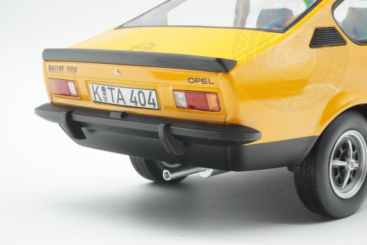 Norev 1:18 Scale Diecast Model Car - 1978 Opel Kadett C Coupe 2.0 E Rallye in Brilliant Ochre - 183659