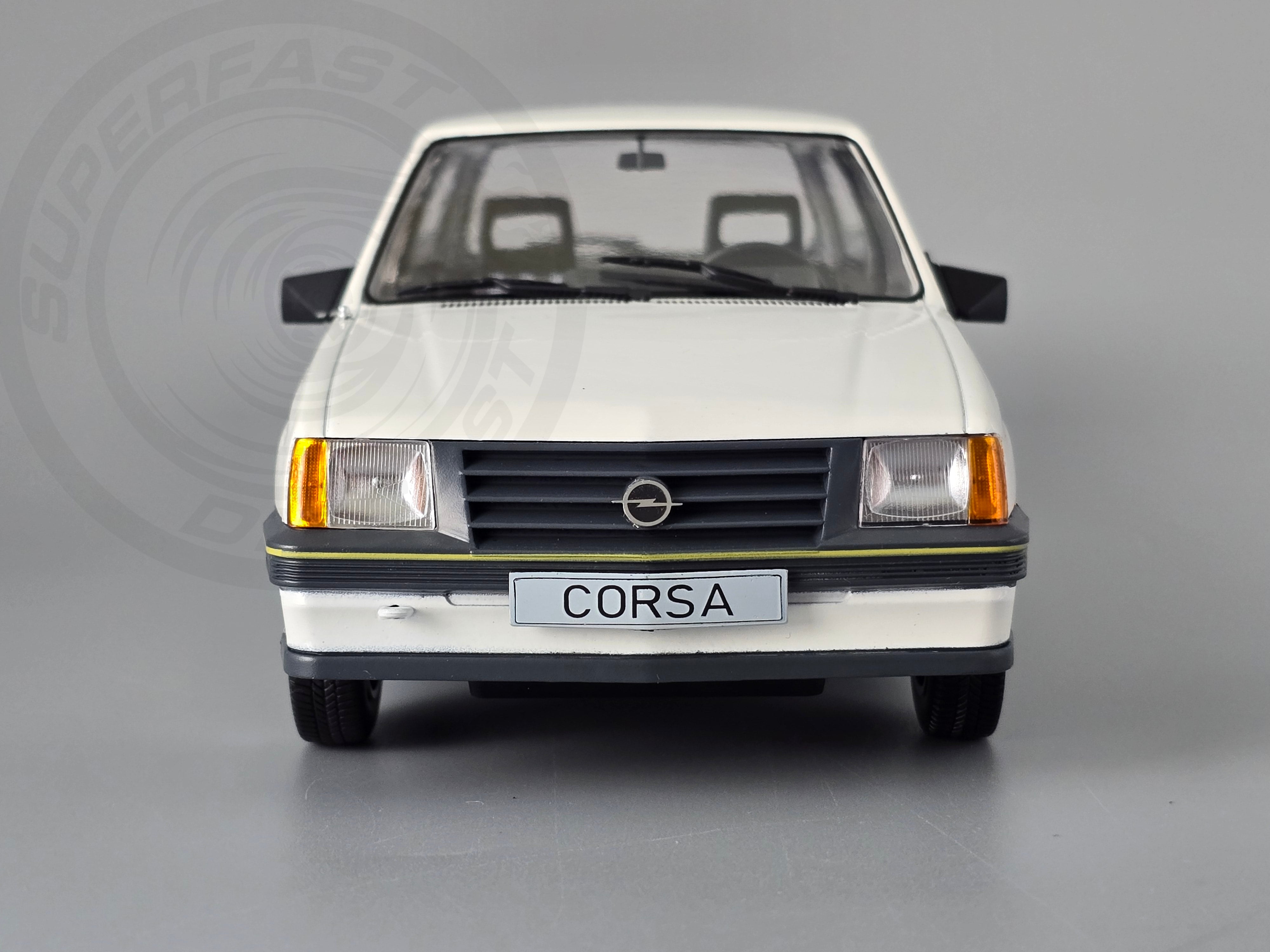 MCG 1:18 Scale Diecast - 1983 Opel Corsa A (Vauxhall Nova) Sprint, White - MCG18432