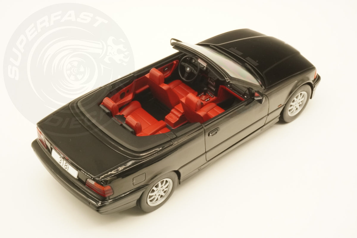MCG 1:18 Diecast - 1996 BMW 318i (E36) Cabriolet, Black - MCG18318