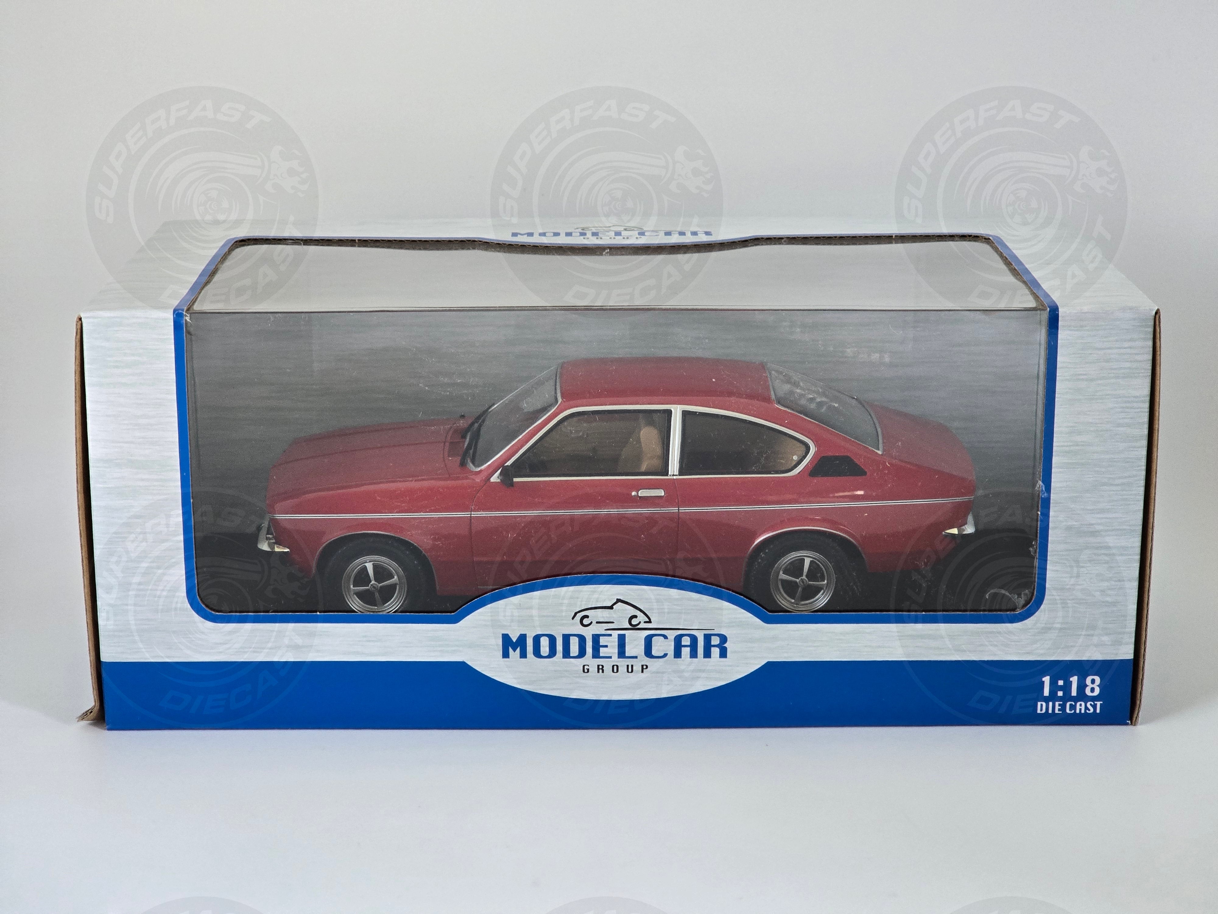 MCG 1:18 Scale Diecast Model Car - 1977 Opel Kadett C Coupe 1.2s, Red