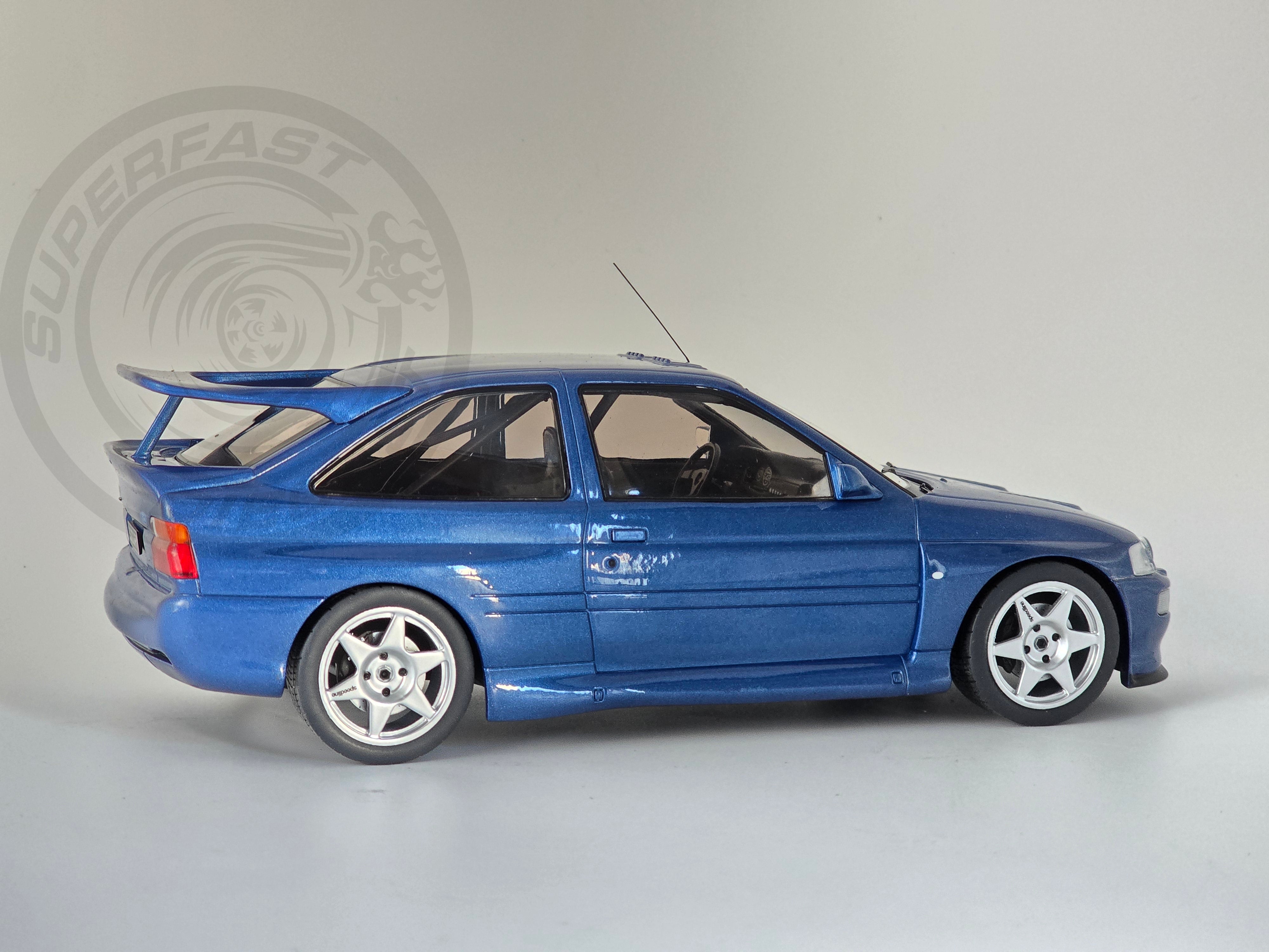 IXO 1:18 1996 FORD ESCORT RS COSWORTH, Ready to Race, metallic blue