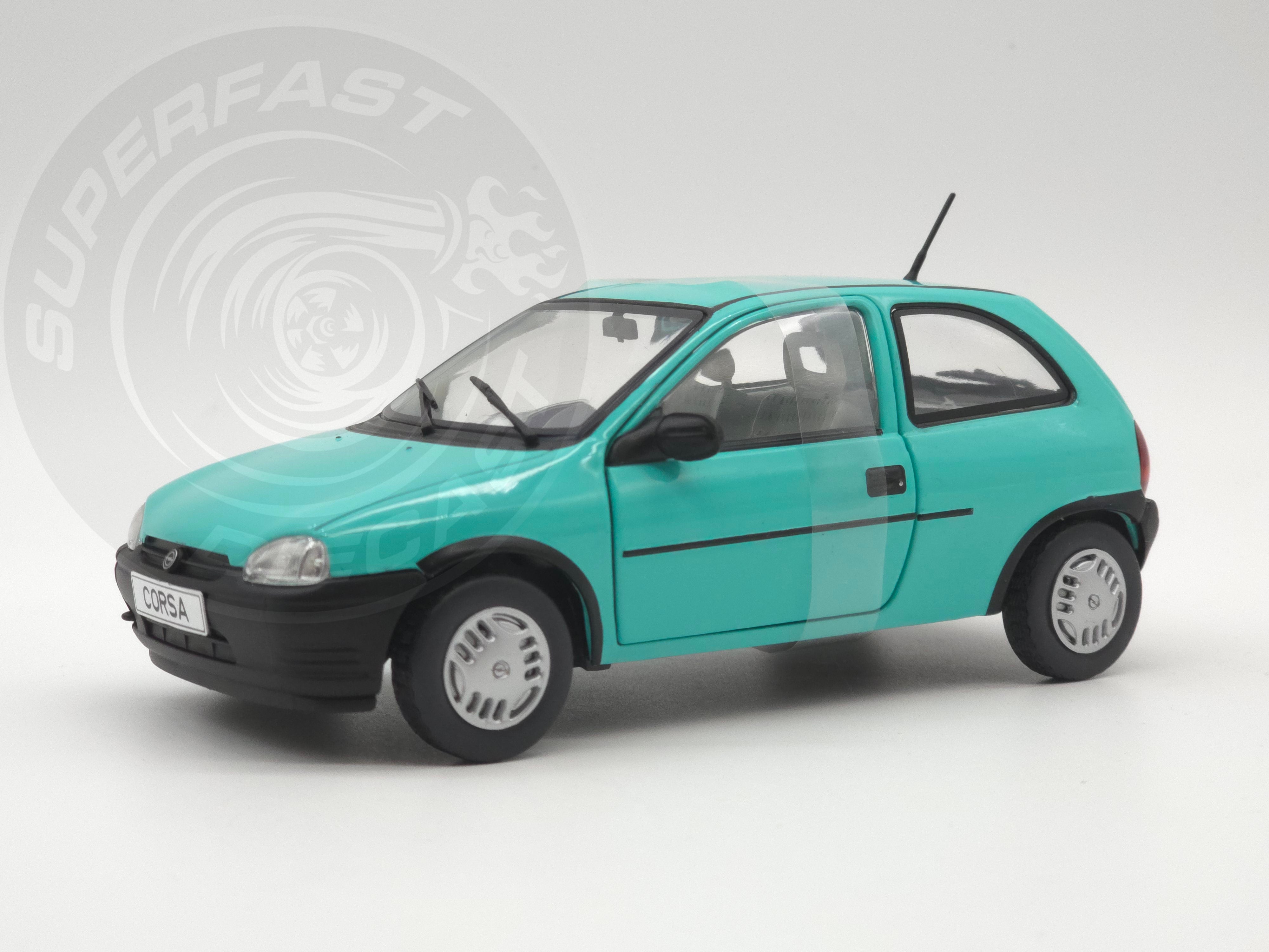 Whitebox 1:24 Scale Diecast - 1993 Opel Corsa B in Turquoise/Green - WB124226