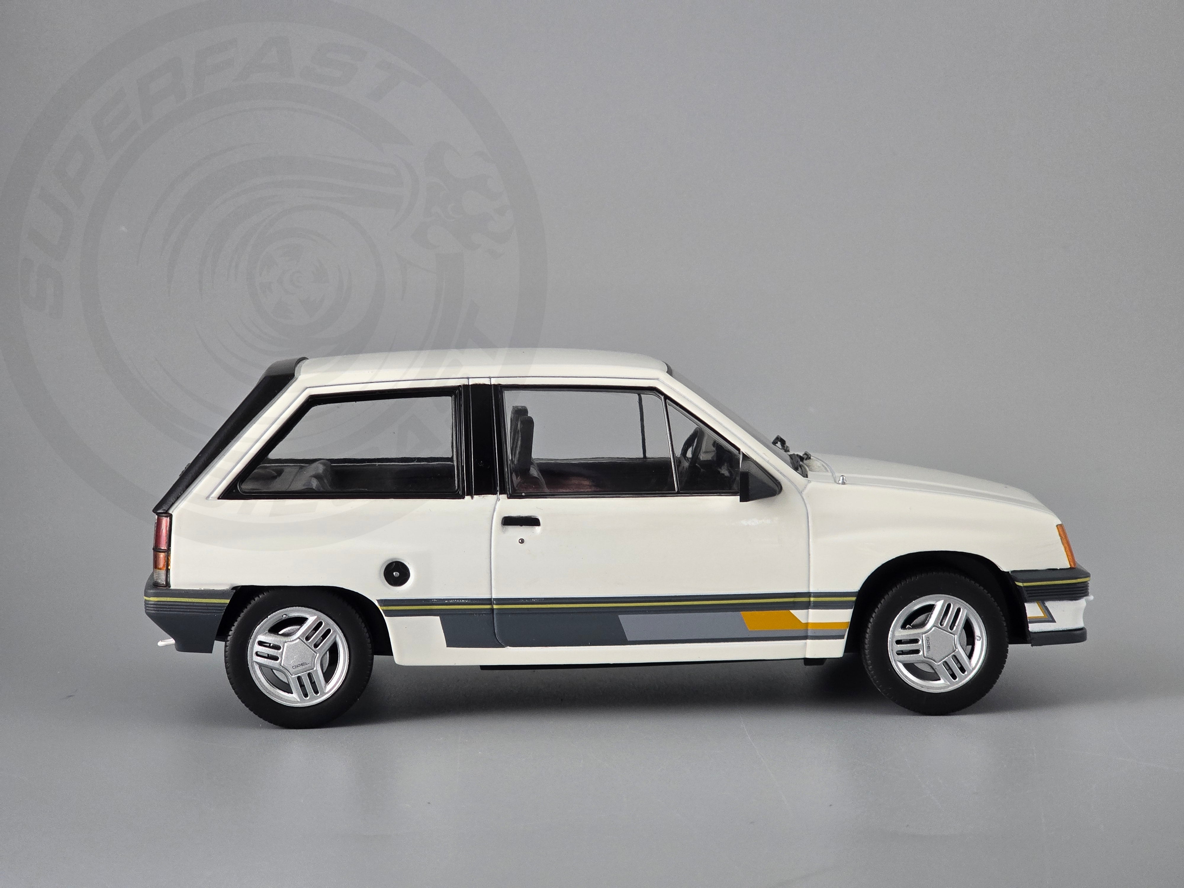 MCG 1:18 Scale Diecast - 1983 Opel Corsa A (Vauxhall Nova) Sprint, White - MCG18432